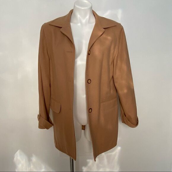 Sag Harbor Wool Tan Neutral Blazer Jacket - Picture 1 of 13